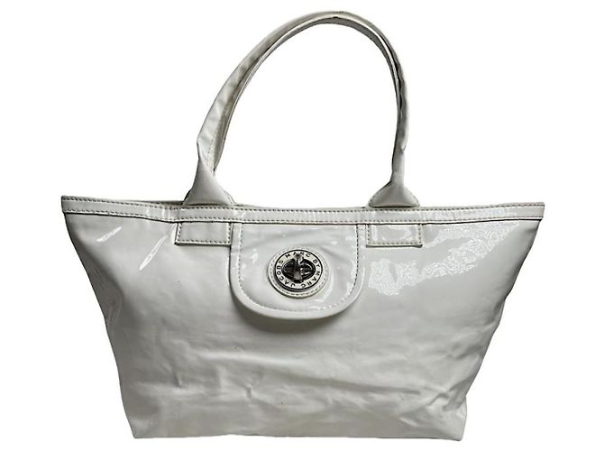 Borsa a mano in pelle verniciata bianca Marc by Marc Jacobs Bianco