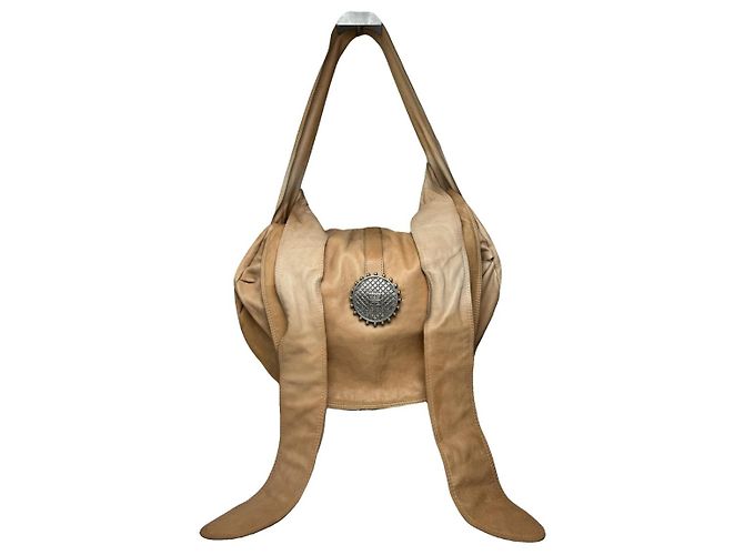 Bolso de mano de cuero marrón Givenchy Nightingale Castaño
