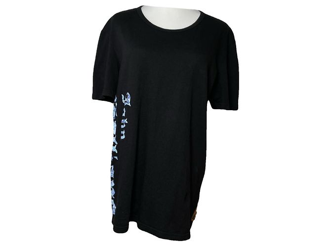 Top in cotone nero John Galliano