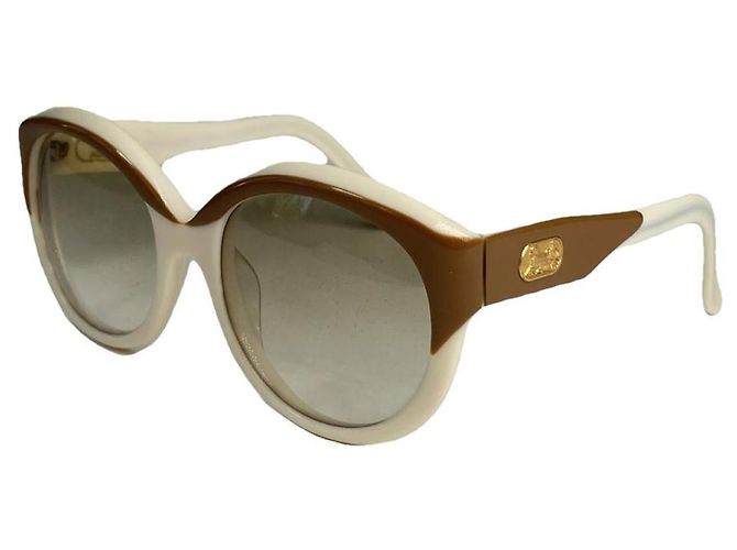 Céline Gafas de sol de plástico blanco Celine