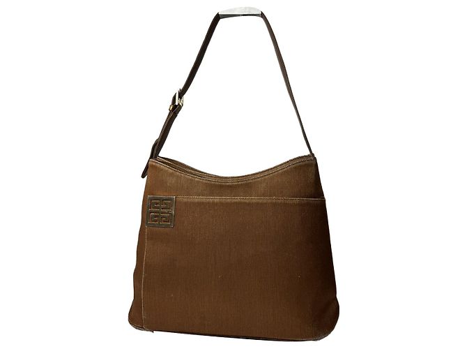 Bolsa de mão de algodão marrom Givenchy 4G