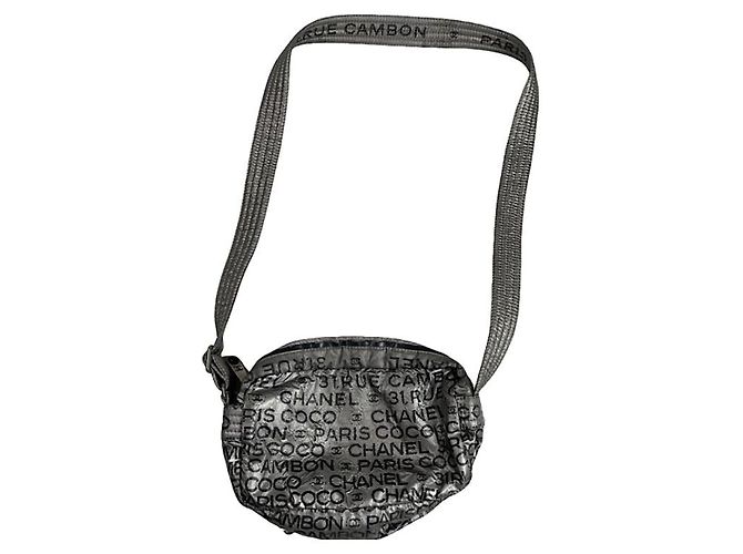 Sac à main en polyester noir Graffiti de Chanel
