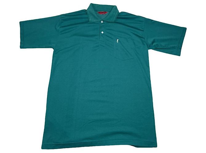 Polo en polyester vert Yves Saint Laurent 