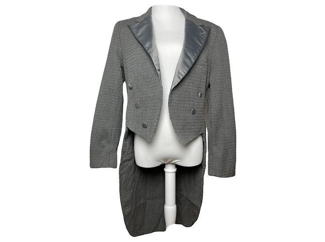 Dior grauer Wollmantel