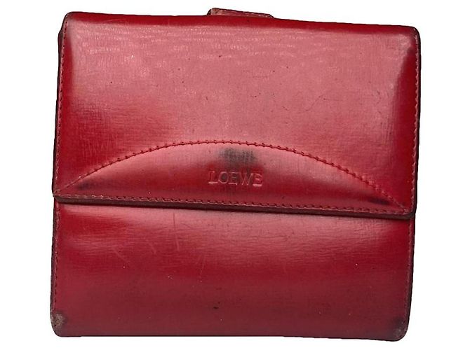 Loewe Red Leather Wallet