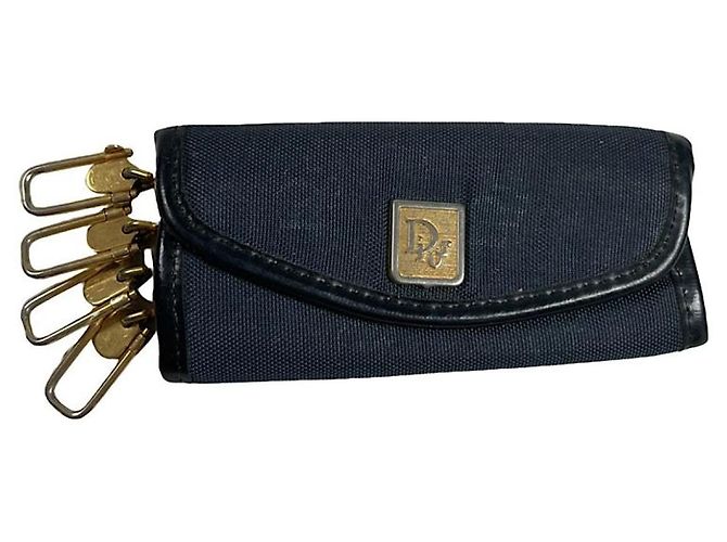 Borsa in pelle blu navy Dior Saddle 