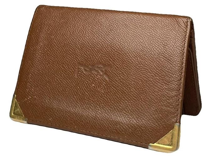 Pochette en cuir marron Yves Saint Laurent 
