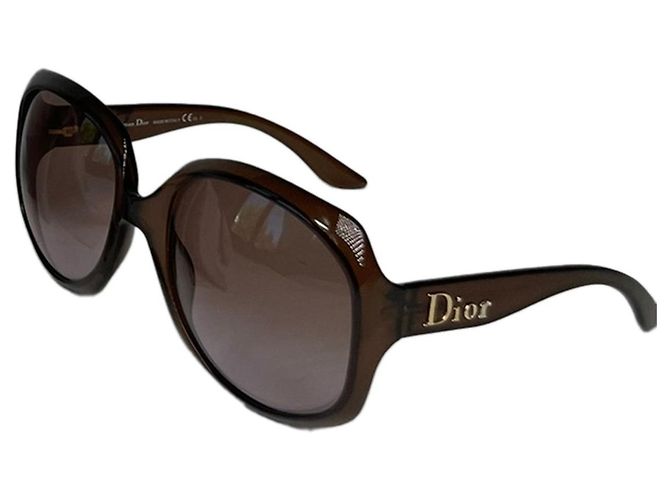 Gafas de sol de plástico marrón Dior Castaño