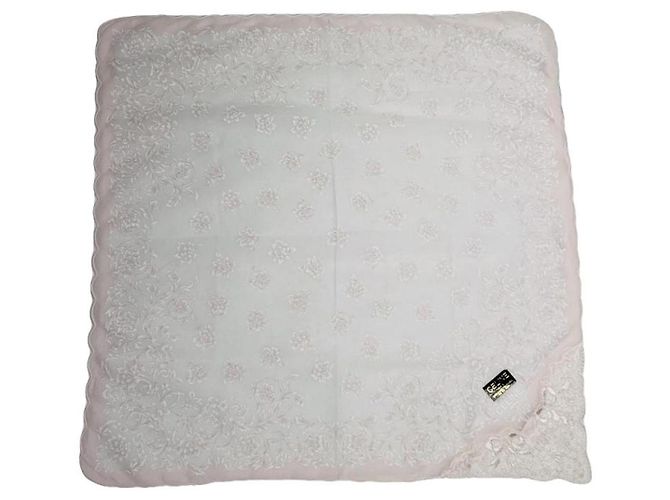 Céline Lenço de seda branca Celine Branco