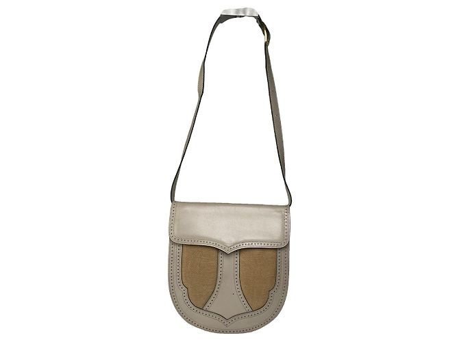 Bolsa de couro branco Yves Saint Laurent 