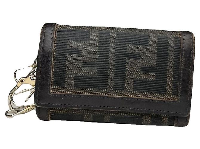 Bolsa de algodão marrom Fendi