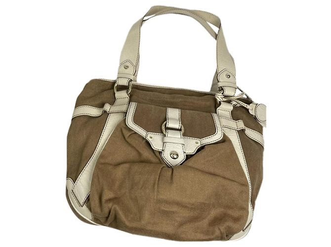 Céline Bolsa de couro branco Celine Clasp