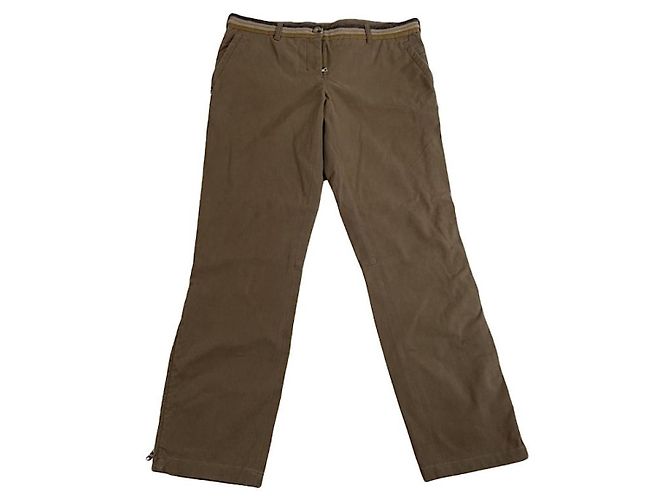 Calça de algodão marrom Prada