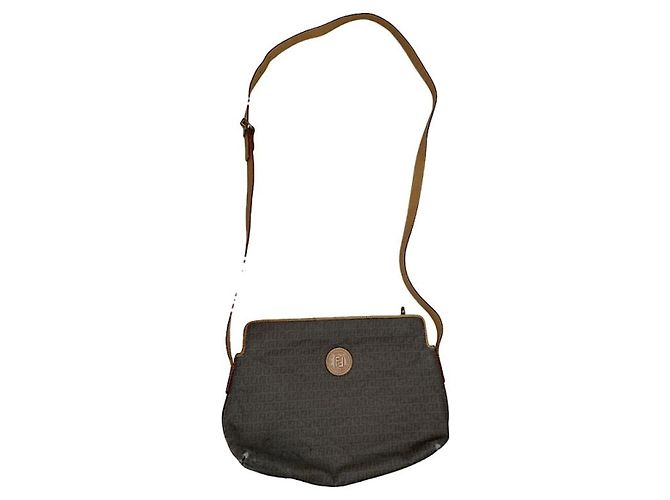 Fendi Baguette schwarze Lederhandtasche