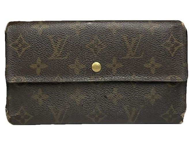 Cartera de cuero marrón Eugénie de Louis Vuitton Castaño