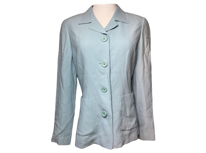 Giacca di seta blu Balenciaga