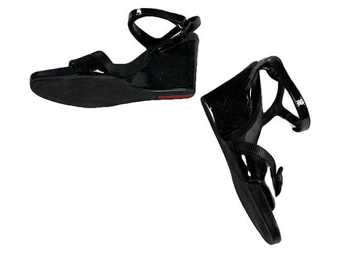 Prada Black Patent Leather Heel