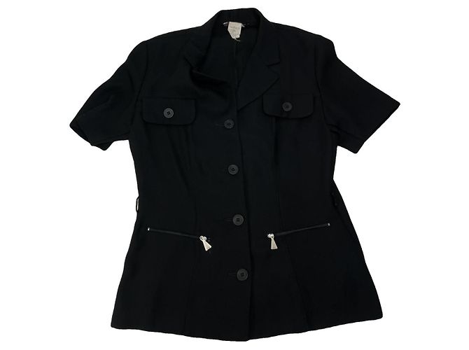 Fendi schwarze Polyesterjacke