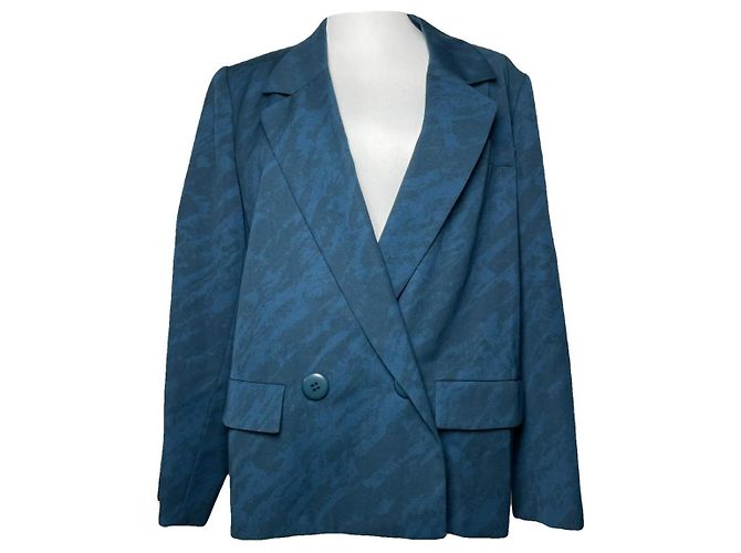 Dior Blue Wool Trench Coat