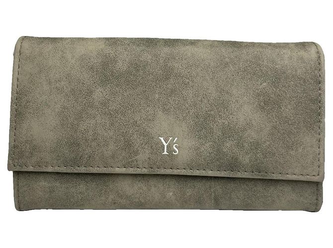 Y's Grey Suede Wallet