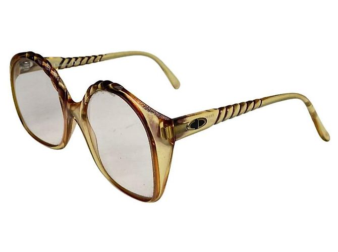 Gafas de sol de plástico amarillo Dior