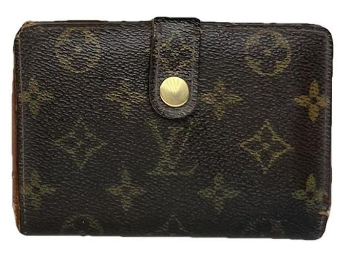 Billetera de cuero marrón Louis Vuitton Juliette Castaño