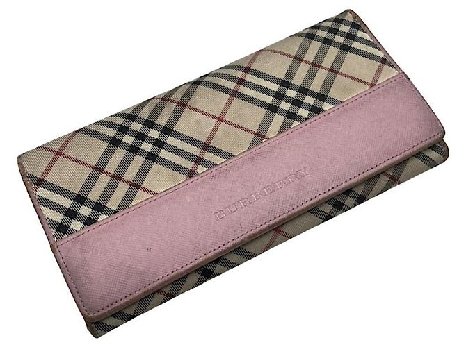 Burberry Pink Leather Wallet