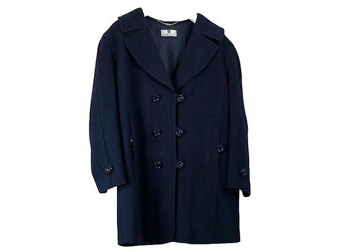 Givenchy Navy Wool Trench Coat Navy blue