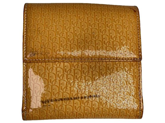 Dior Yellow Patent Leather Wallet