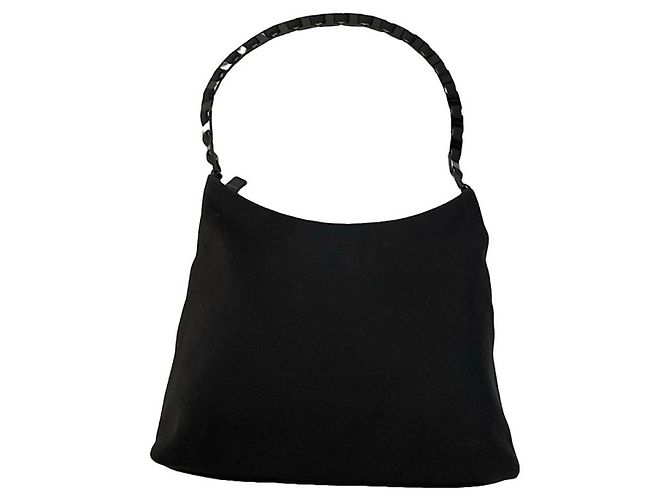 Schwarze Polyester-Handtasche von Salvatore Ferragamo