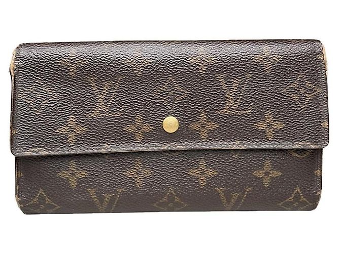 Louis Vuitton Emilie Brown Leather Wallet