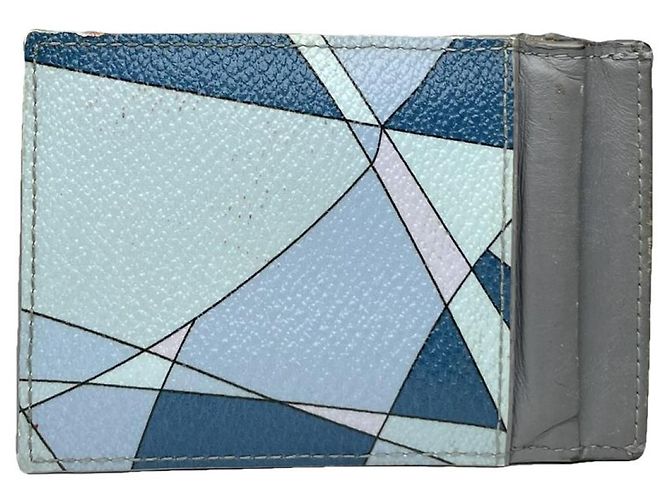 Emilio Pucci blaue Lederhandtasche