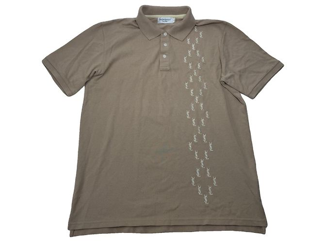 Polo de algodón gris Yves Saint Laurent
