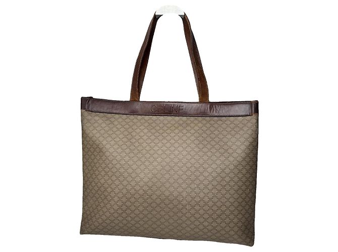 Céline Bolsa de couro bege Celine