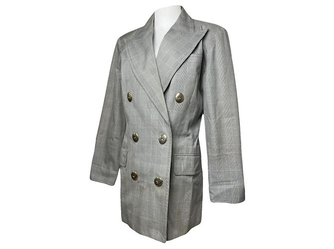 Dior grauer Wolltrenchcoat