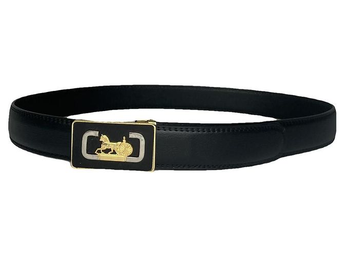 Céline Celine Triomphe schwarze Leder-Gürtel 