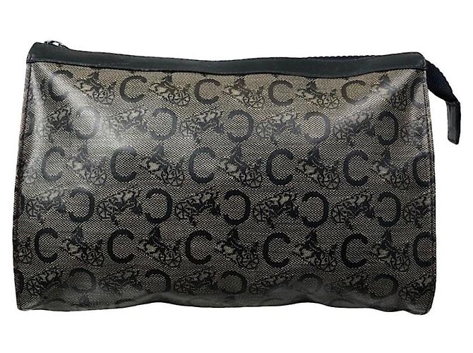 Céline Celine Trotteur schwarze Leder-Clutch