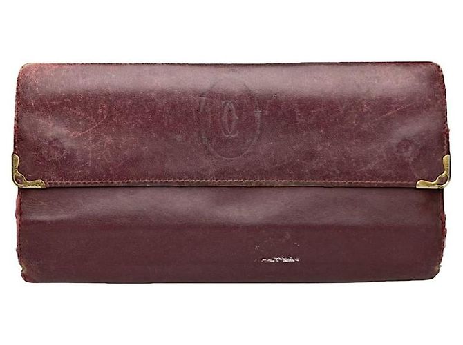 Bordeaux Leder Geldbörse von Cartier