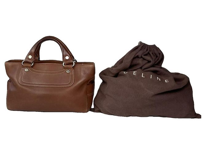 Céline Borsa a mano in pelle marrone Celine