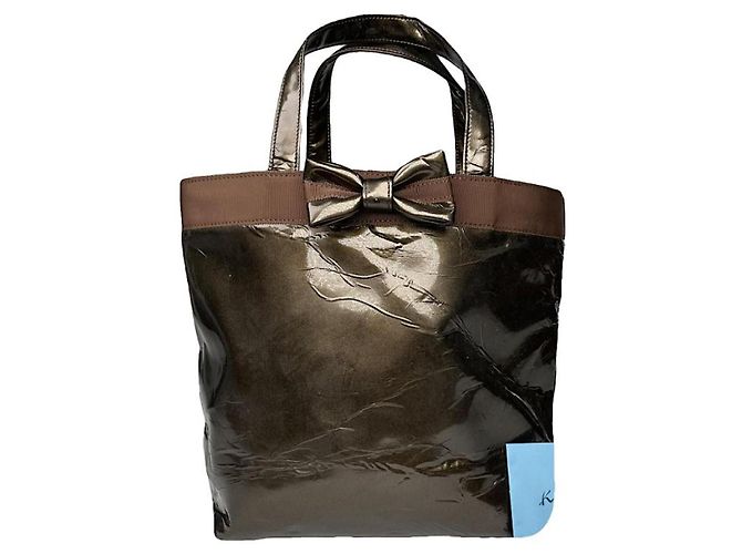 Autre Marque Sac à main en polyester marron non signé