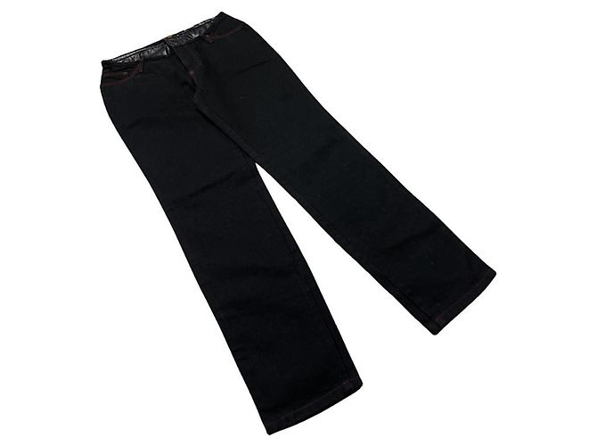 Jean Paul Gaultier Schwarze Baumwolljeans