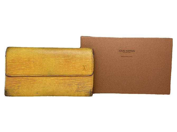 Louis Vuitton Louise Yellow Leather Wallet