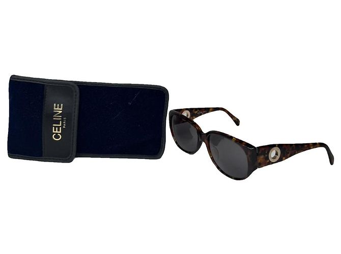Céline Celine Brown Plastic Sunglasses