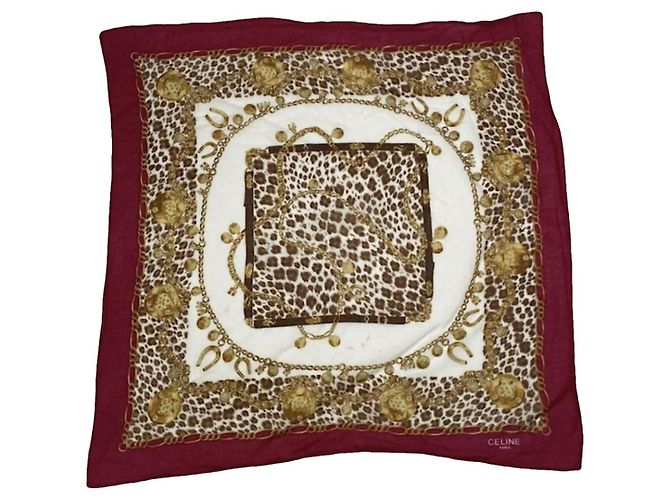 Céline Celine Multicolour Silk Scarf Multiple colors