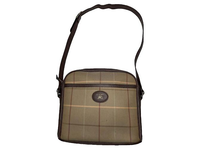 Bolsa de mão de couro bege Burberry TB