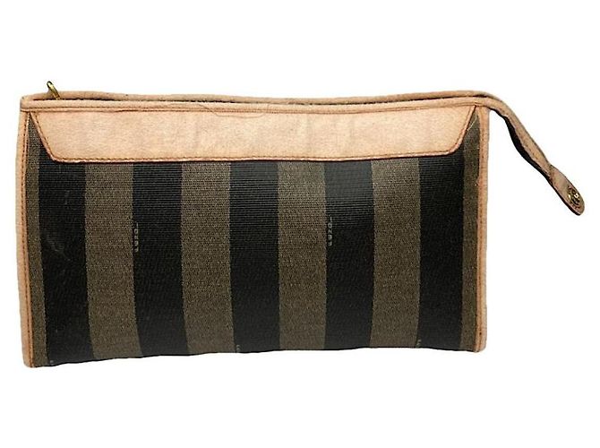 Fendi Baguette schwarze Leder-Clutch