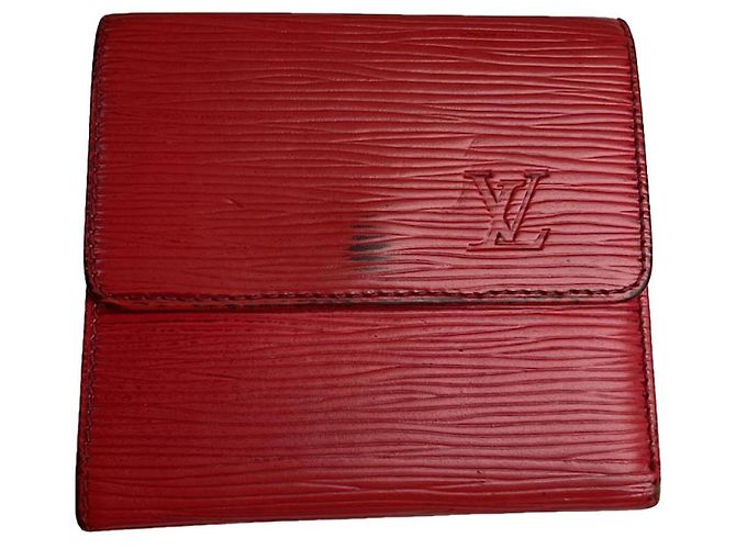 Louis Vuitton Pont 9 Red Leather Wallet