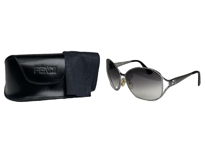 Fendi Sonnenbrille aus silbernem Metall