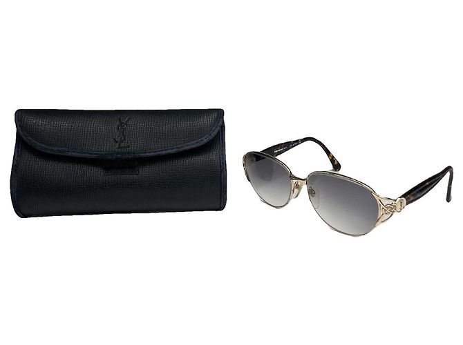 Occhiali da sole in plastica nera Yves Saint Laurent Nero 