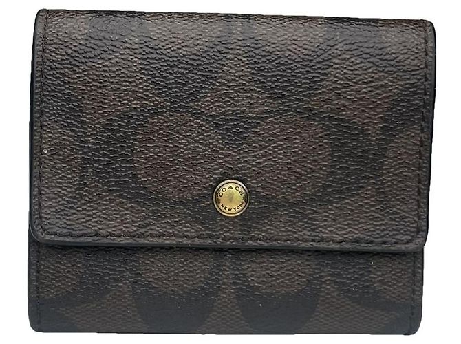 Bolsa de couro marrom Coach